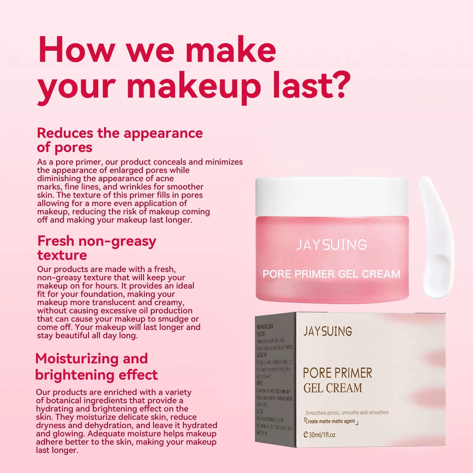 Invisible Pore Primer Cream for Long-Lasting, Natural Matte Base Makeup with Oil Control and Moisturizing Properties