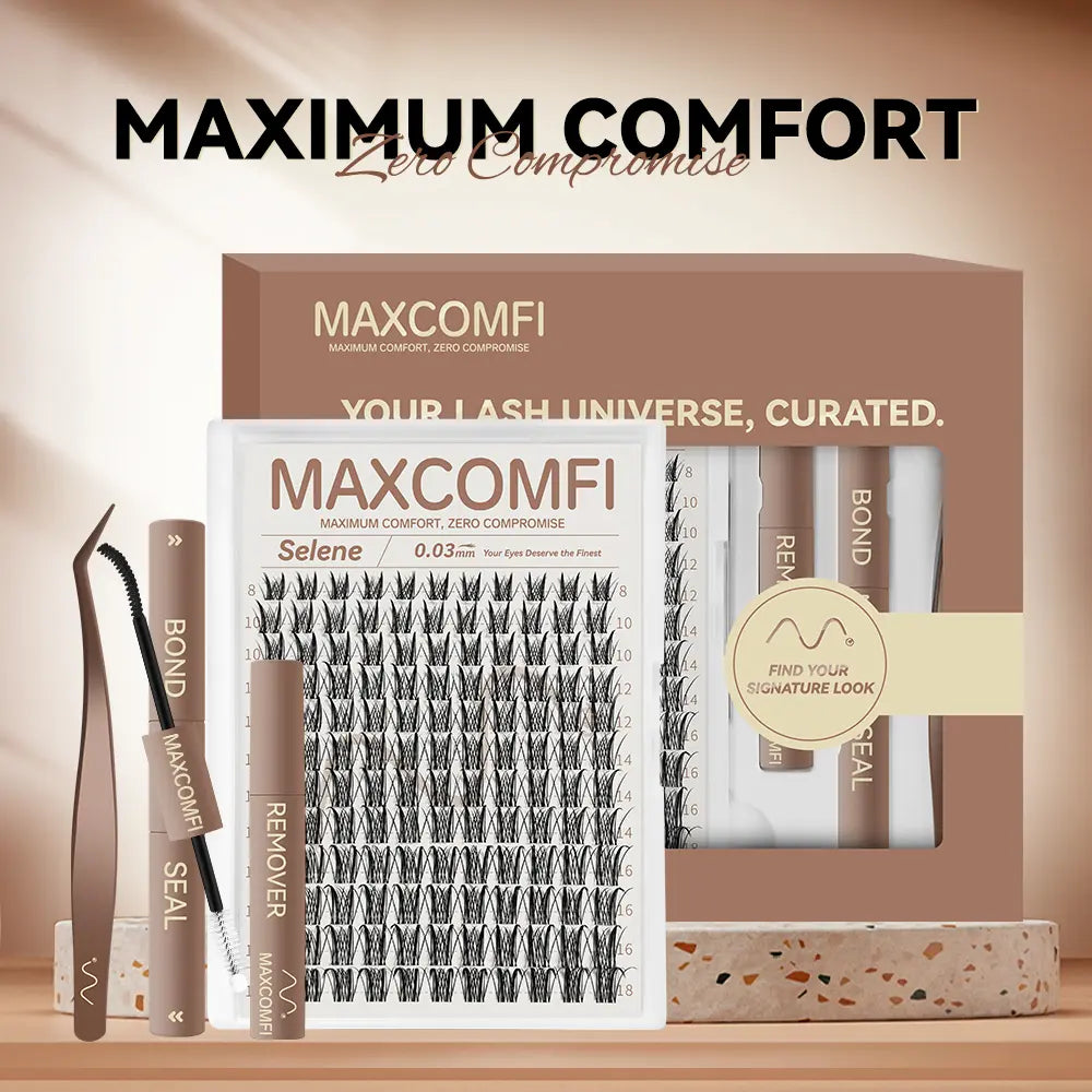 SELENE Maxcomfi Anime Lashes - Luna Style APHRODITE, Long-Lasting Waterproof Lashes with Super Soft Thin Band, Ideal for Daily Wear and Beginner-Friendly DIY Application for Flawless Volume