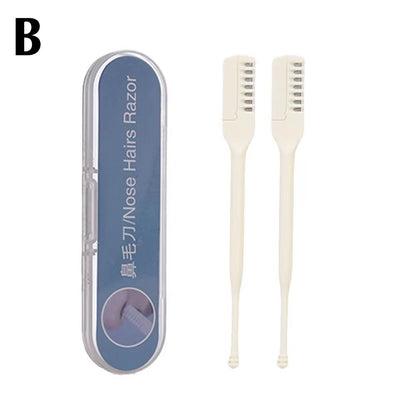 High-End 360-Degree Rotating Nose Hair Trimmer - Compact Handheld Nasal Clippers (1/2/3 Pieces)