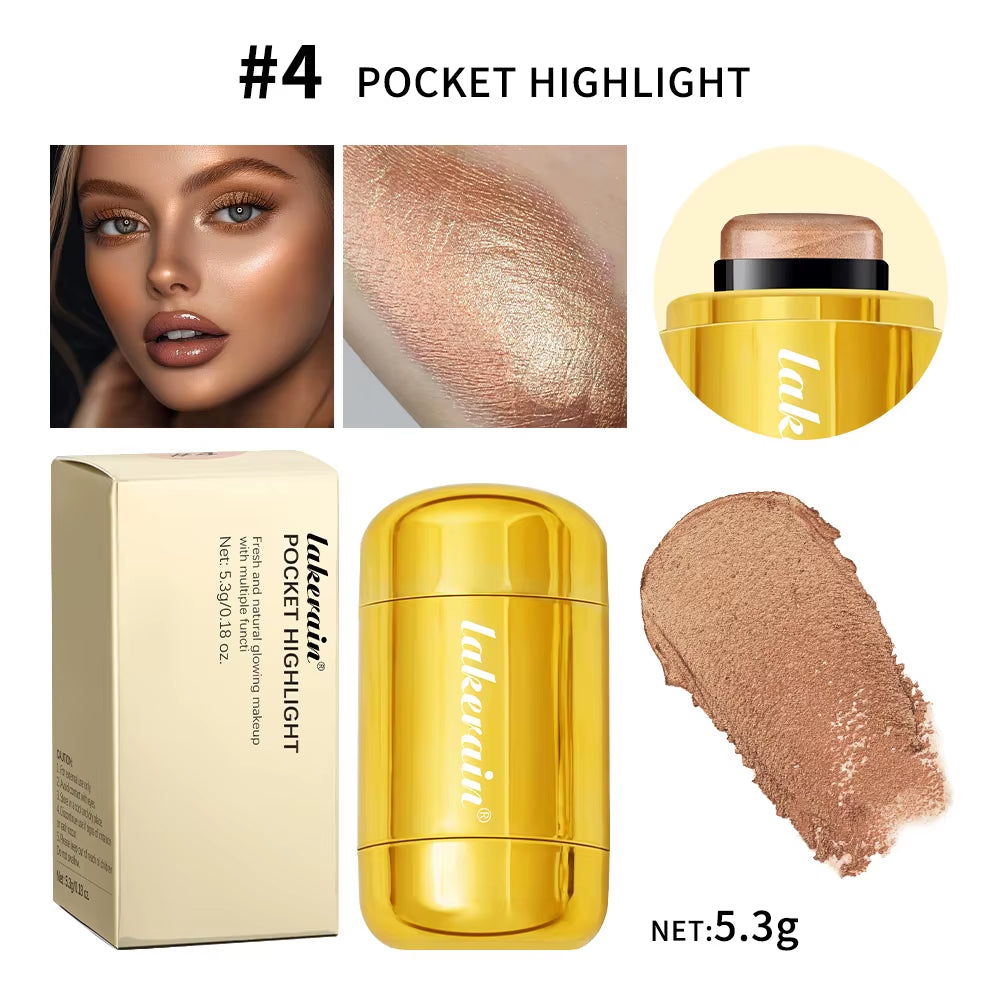 3-in-1 Blush Stick: Long-Lasting Moisturizing Cheek Color and Lip Gloss