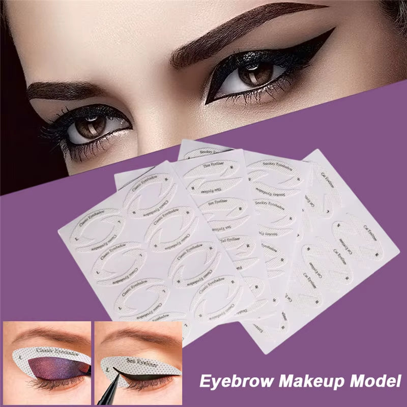 Eyebrow and Eye Makeup Stencil Set - Professional Shaping and Styling Tools for Women