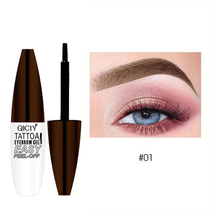 Long-Lasting Waterproof Eyebrow Gel Cream - Easy Peel-Off, Smudge-Proof, and Sweat-Resistant Formula for 3-Day Wear