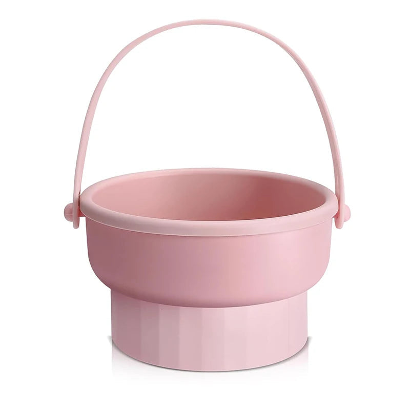 3-in-1 Silicone Makeup Brush Cleaner Mat with Foldable Washing Bowl and Drying Tools for Brushes and Sponges