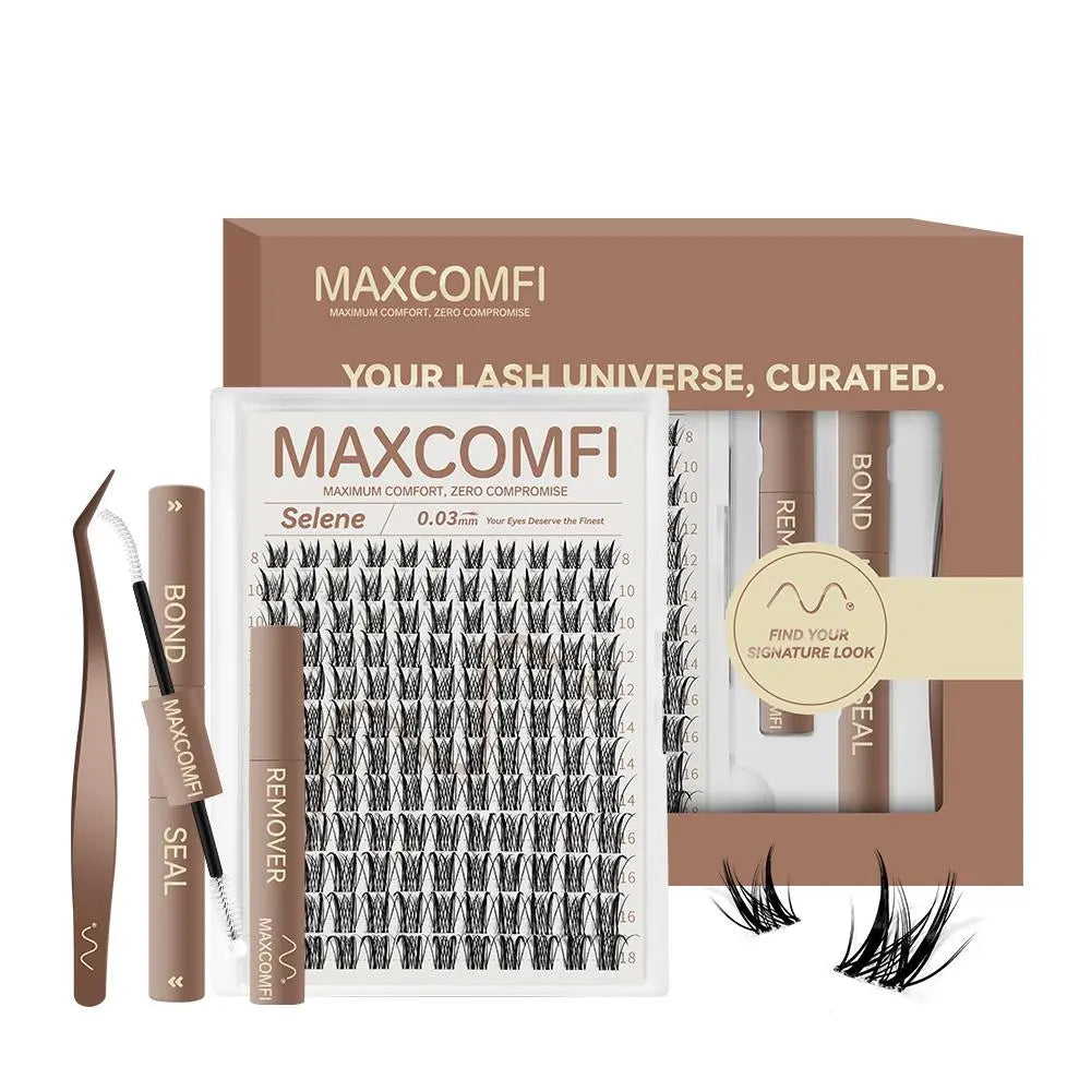 SELENE Maxcomfi Anime Lashes - Luna Style APHRODITE, Long-Lasting Waterproof Lashes with Super Soft Thin Band, Ideal for Daily Wear and Beginner-Friendly DIY Application for Flawless Volume