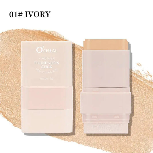 O'CHEAL Dual-Ended Concealer and Foundation Stick - 50ml Moisturizing Lightweight 2-in-1 Makeup Hydrator for an Enhanced Cosmetics Routine