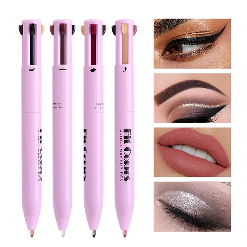 4-in-1 Multifunctional Makeup Pen: Lip Liner, Highlighter, Eyebrow Pencil