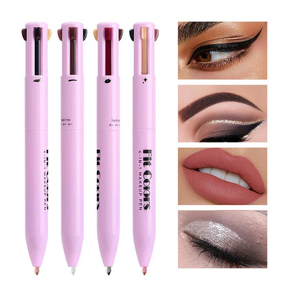 4-in-1 Multifunctional Makeup Pen: Lip Liner, Highlighter, Eyebrow Pencil