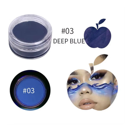 12-Color Waterproof Neon Eyeliner Cream - UV Blacklight Fluorescent Face and Body Makeup for Halloween