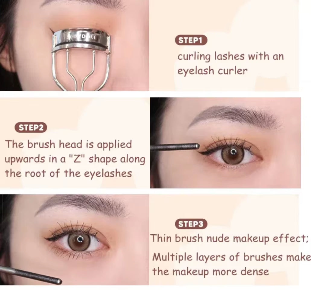 Judydoll Waterproof Lengthening and Curling Mascara - Non-Smudging, Quick-Dry, Long-Lasting Eye Makeup Cosmetics