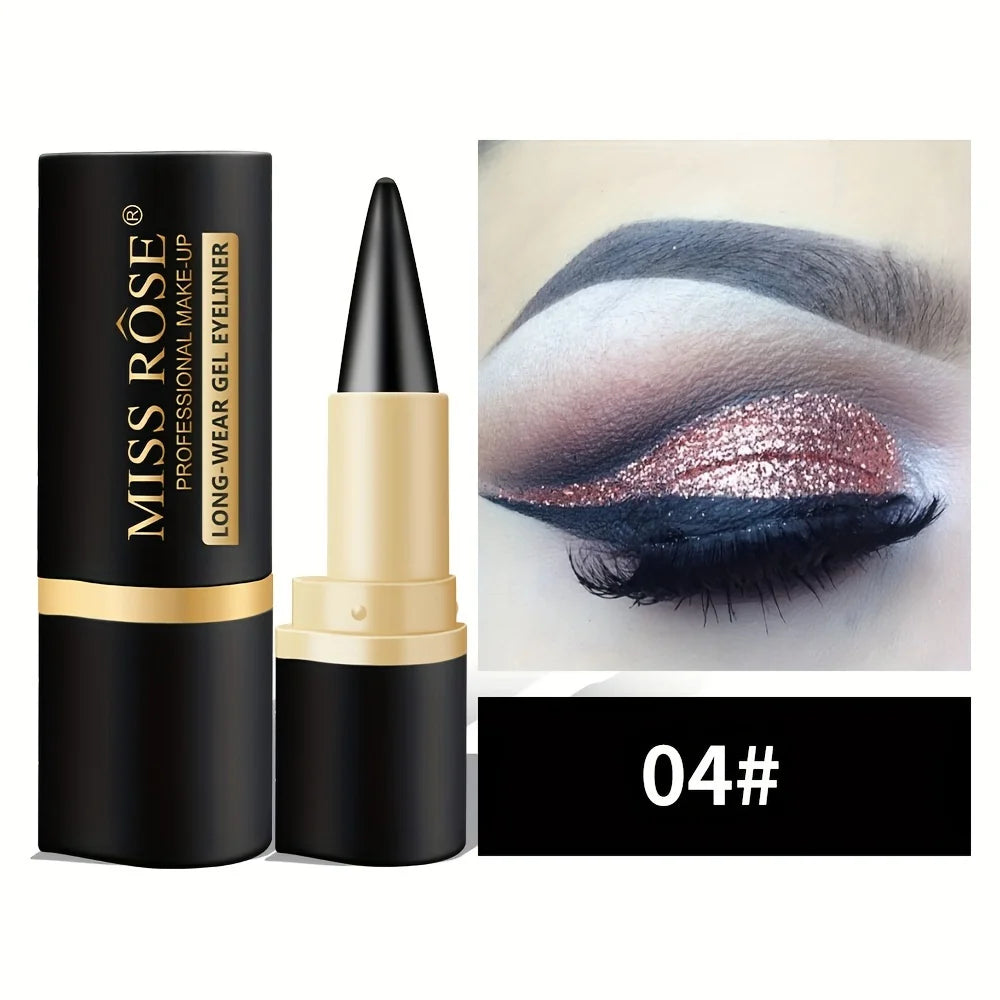 Matte Waterproof Gel Eyeliner Pencil - Quick-Dry, Smudge-Proof Formula for Daily and Special Occasion Makeup