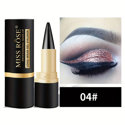 Matte Waterproof Gel Eyeliner Pencil - Quick-Dry, Smudge-Proof Formula for Daily and Special Occasion Makeup